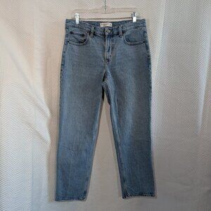 Abercrombie & Fitch Curve Love The 90s Mid Rise Straight Jeans Size 29 Short